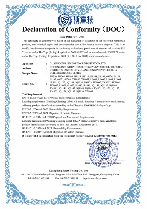 Reduced-resolution preview of a declaration document for building block safety documentation