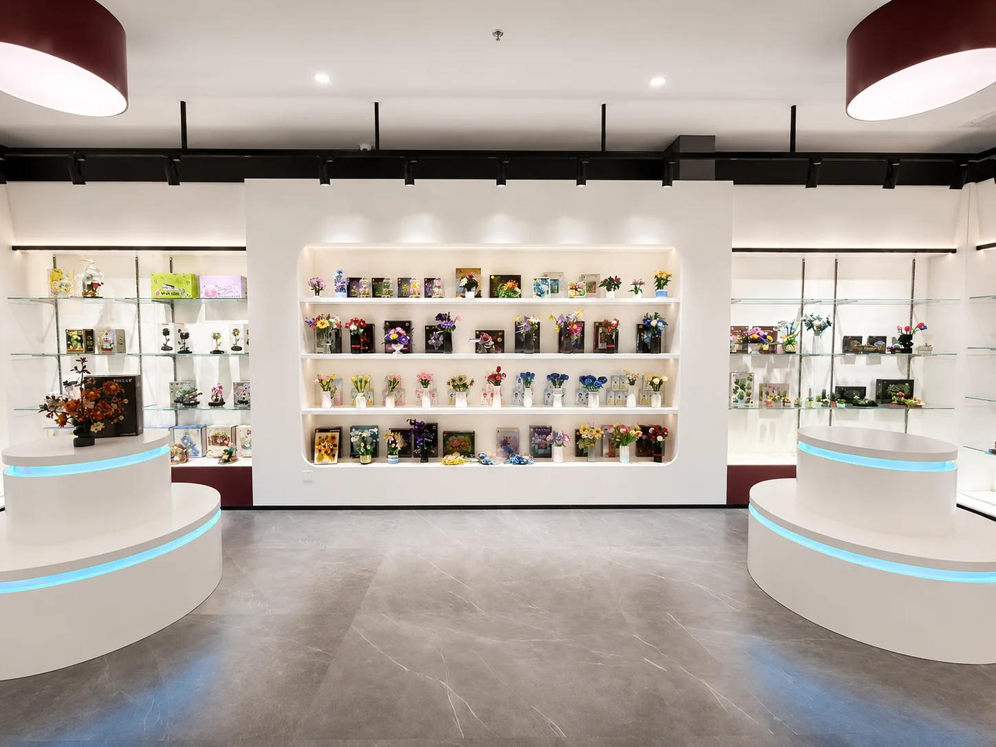 Wide JIESTAR showroom gallery presenting building block product categories